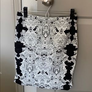 Black and White pencil skirt